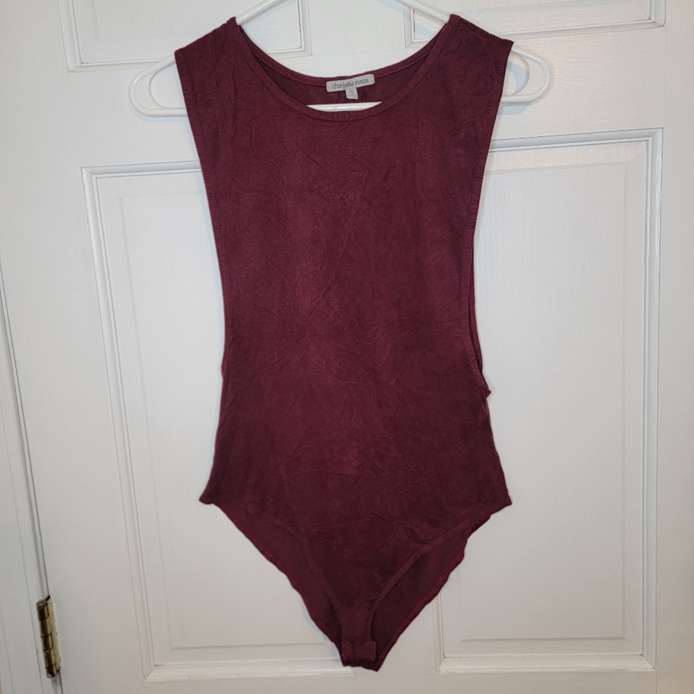 EUC Vegan Suede body suit
